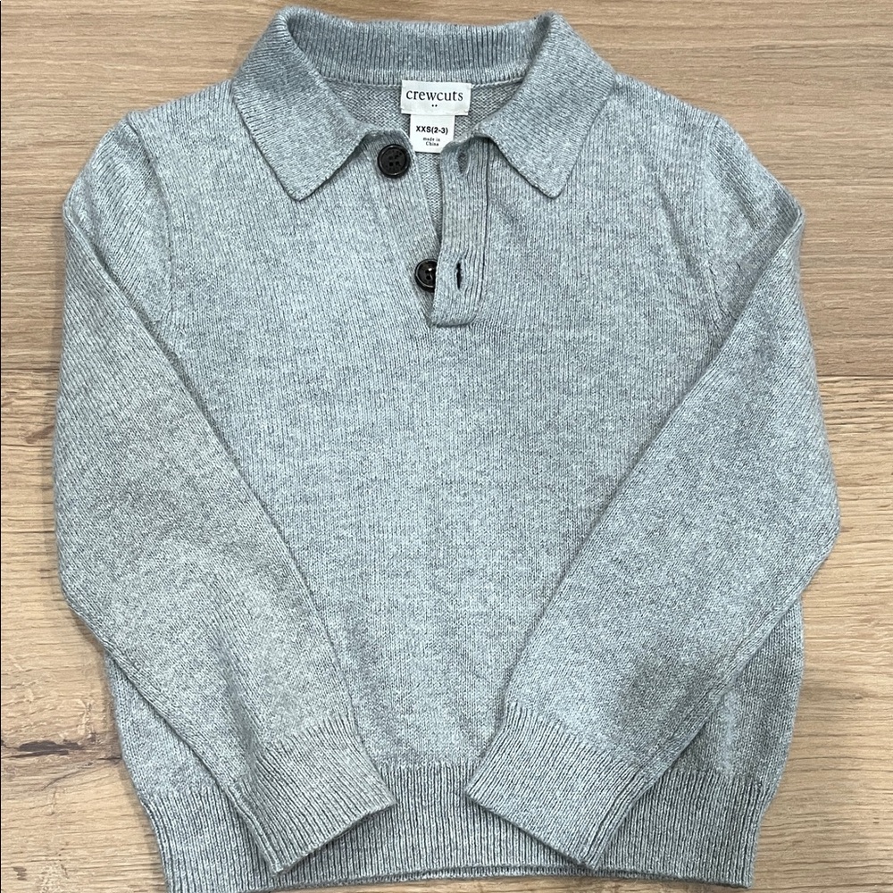 Crewcuts Light Gray Knit Sweater